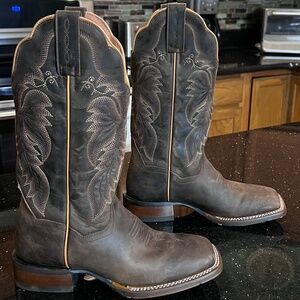 Dan Post Women's Western Boots - Broad Square Toe (Brown, 7, NEW)